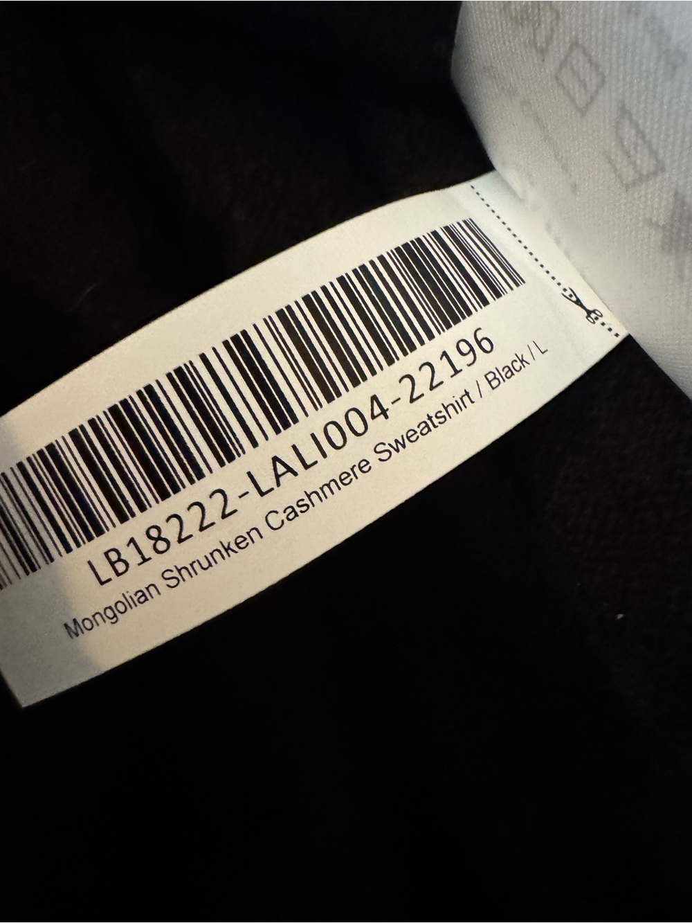 Quince Mongolian Shrunken Cashmere Sweatshirt Black - Picture 9 of 10